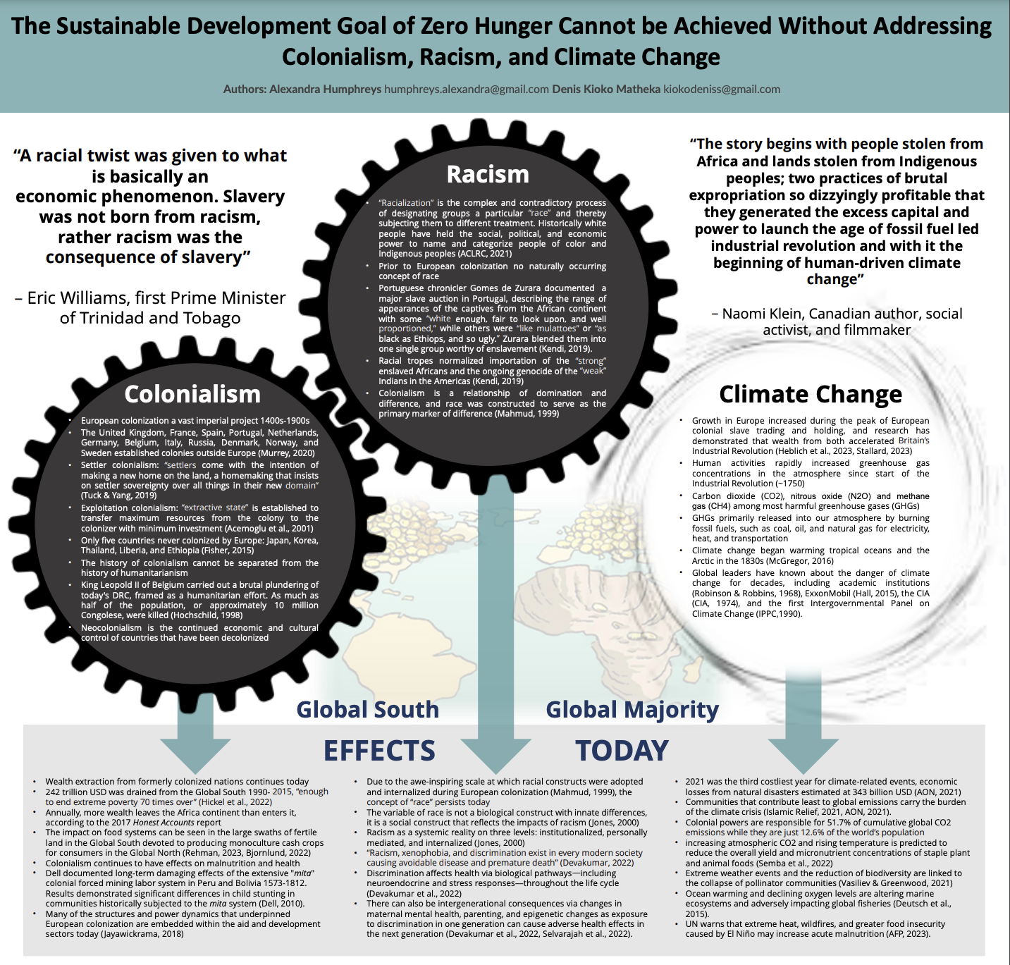 Colonialism, Racism, and Climate Change Poster