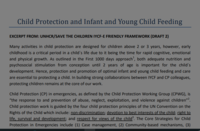 Child Protection and Infant and Young Child Feeding Framework