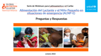 P&R, Web: Protección, promoción y apoyo a las prácticas de alimentación de los niños y niñas menores de 2 años en emergencias